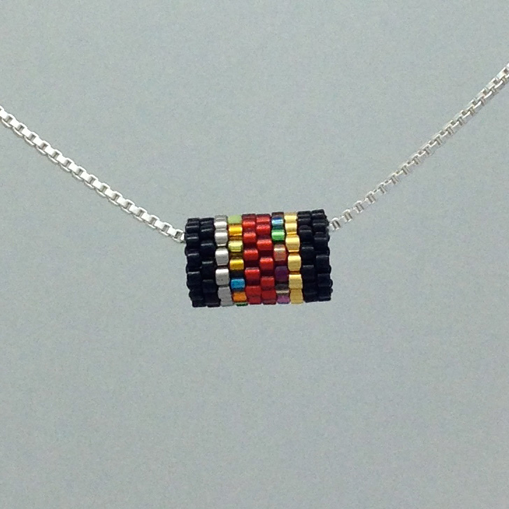 Black, Red Bead